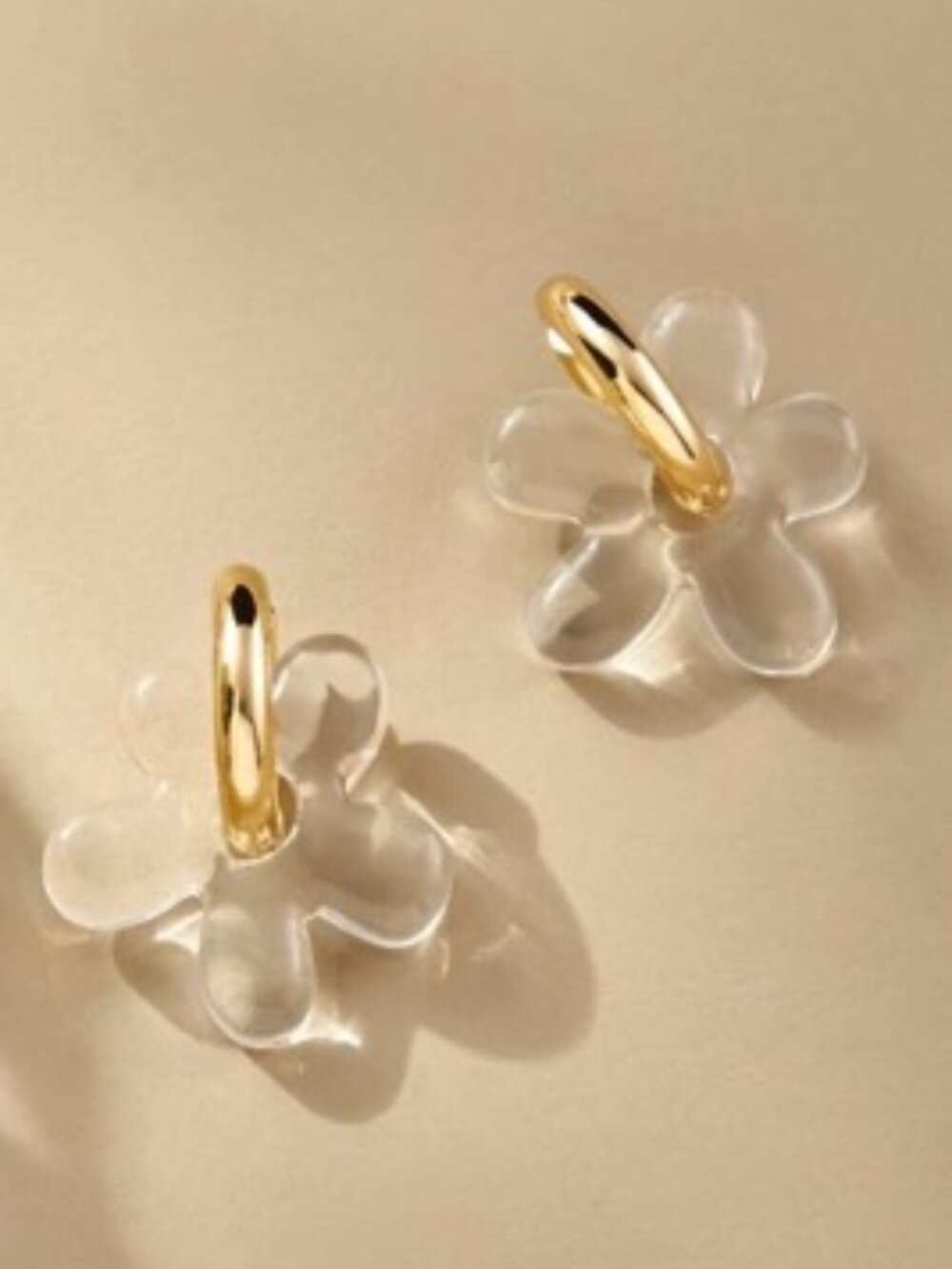 NWT Anthropologie Floral Icon Hoop  Earrings